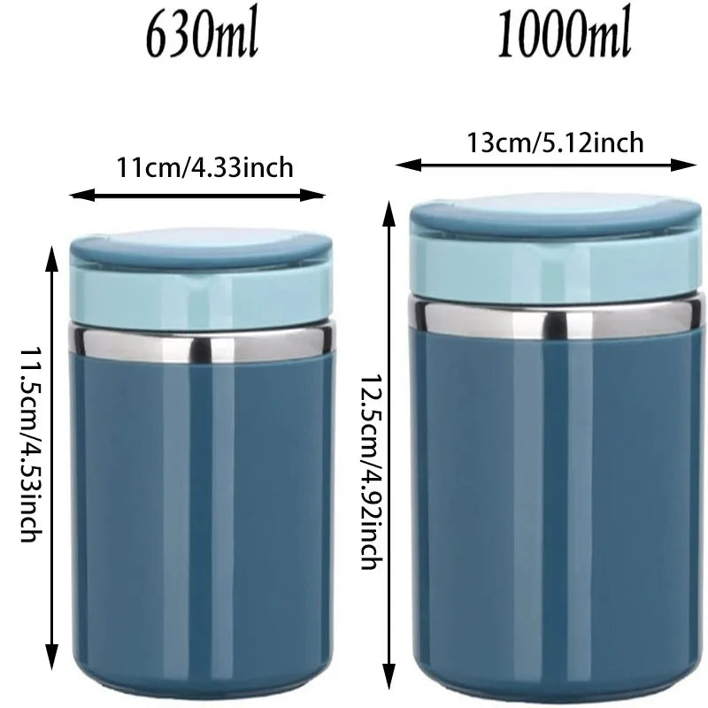630/1000ML Voedselthermische pot Geïsoleerde soepbeker Thermoscontainers RVS Lunchbox Thermo Houdt Warm voor Schoolkinderen