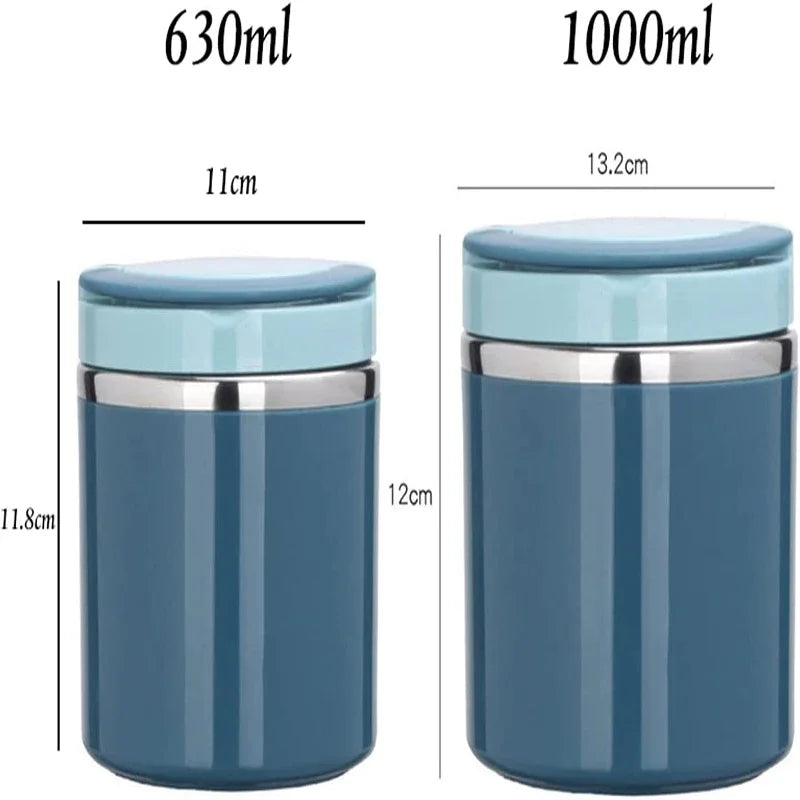 630/1000ML Voedselthermische pot Geïsoleerde soepbeker Thermoscontainers RVS Lunchbox Thermo Houdt Warm voor Schoolkinderen