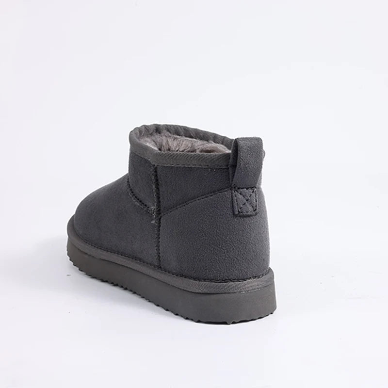 Women's Winter Snow Boots Classic Fur Plush Ankle Shoes Outdoor and indoor Use With Anti-Skid Warm Fuzzy Cotton Shoes