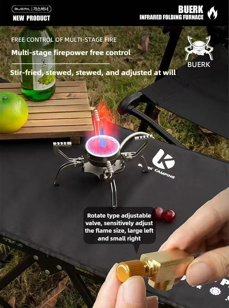 Outdoor Infrared burner Outdoor mini Stove Camping Cooking Ultralight Folding Mini Burner Camp Cooking Supplies