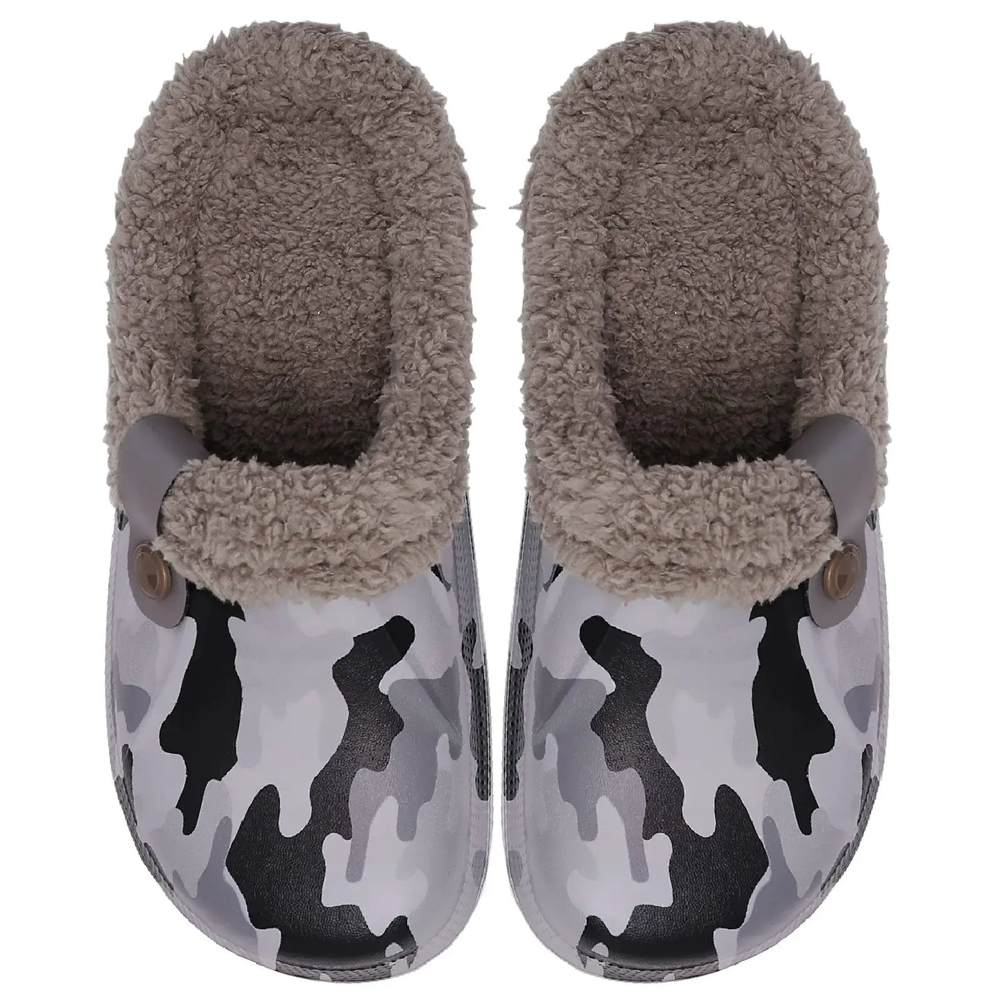 Unisex Winter Plush Garden Shoes Fur Clogs Slippers With Soft Furry Waterproof For Outdoor Cosy Fuzzy Home Use For Men & Women