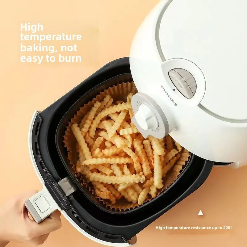 Set van 50 stuks Airfryer-accessoires Wegwerpbare antiaanbakpapieren bakvormpjes Bakovenpapier Aerogrill-bakvormpjes