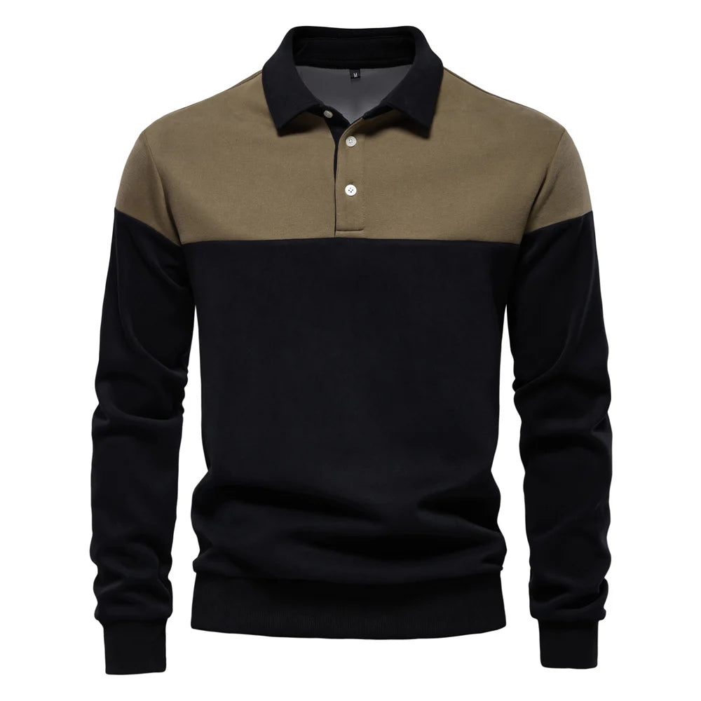 Men's Premium Design Sweatshirt Colour Block Hoodies Long Sleeve Business Casual Social Sweatshirt
