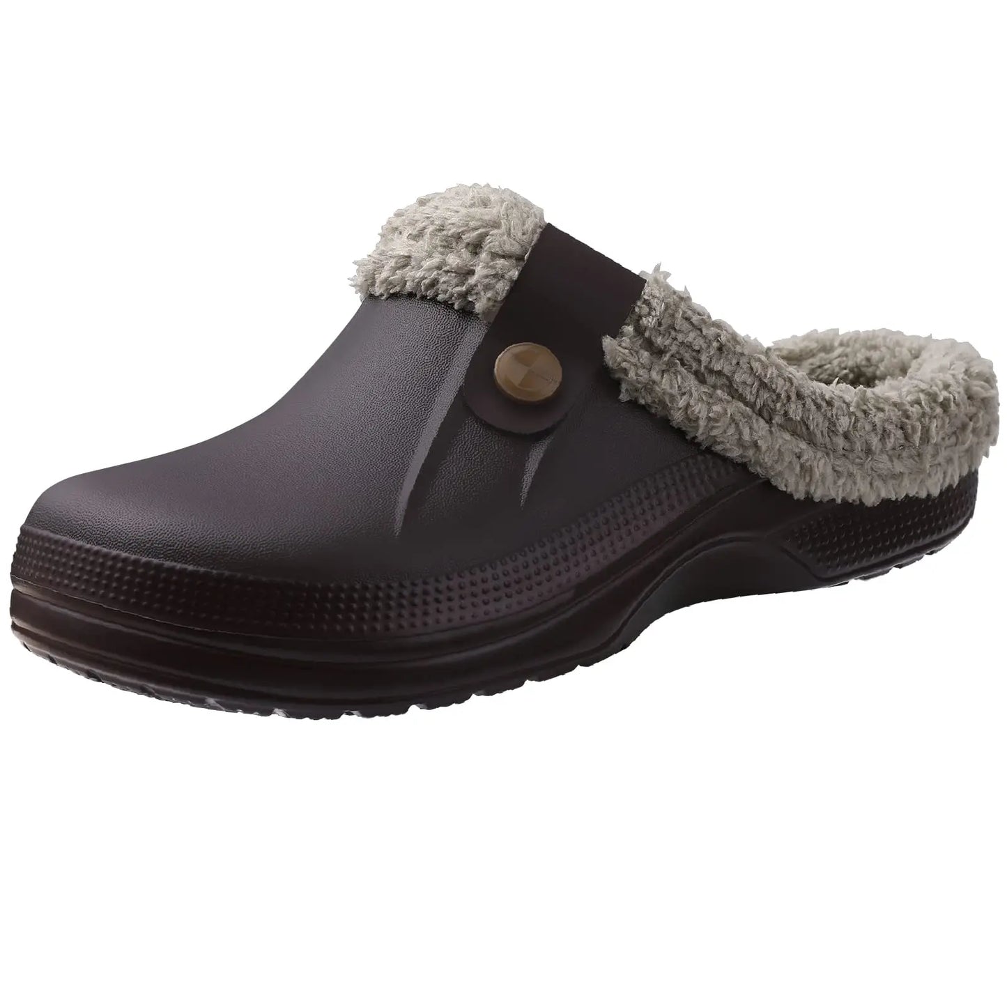 Unisex Winter Plush Garden Shoes Fur Clogs Slippers With Soft Furry Waterproof For Outdoor Cosy Fuzzy Home Use For Men & Women