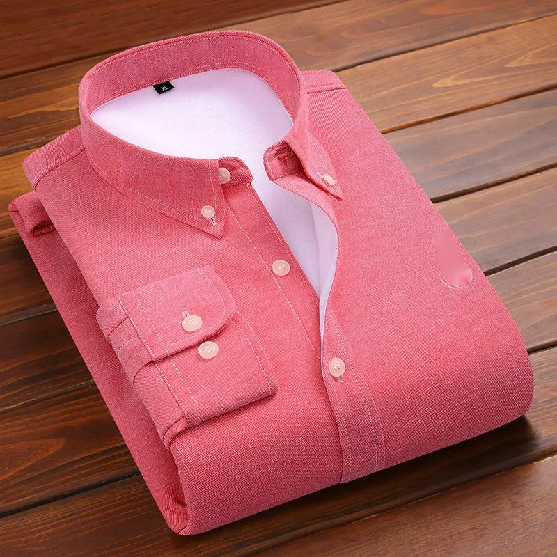 Reversknopf Allgleiches Stickerei Warme Hemden Herrenbekleidung Herbst Neue Übergroße Casual Tops Lose Koreanische Hemd