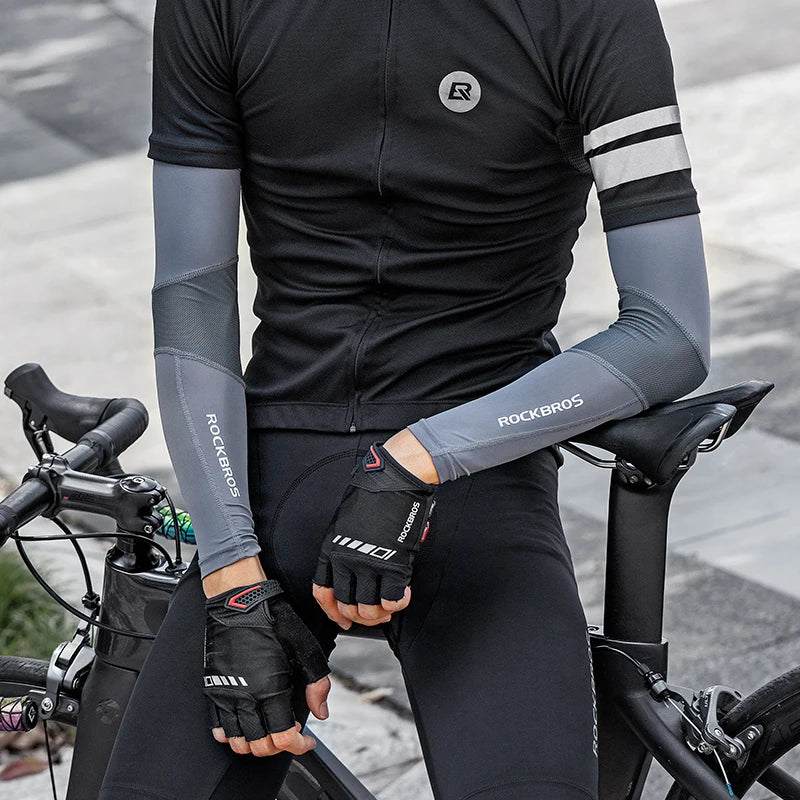 Ice Fabric Running Camping Sleeves Breathable Sleeve Quick Dry Arm Protect UV400 Arm Cover Summer Sports Safety Gear