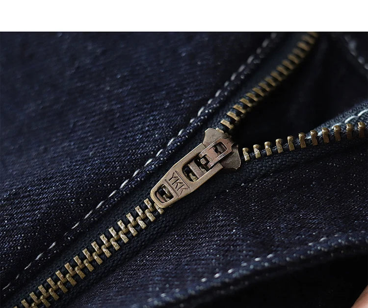 3903# Spring New American Retro Denim Carpenter Cargo Jeans Men's 100% Cotton Washed Loose Casual Multi-pocket Straight Pants