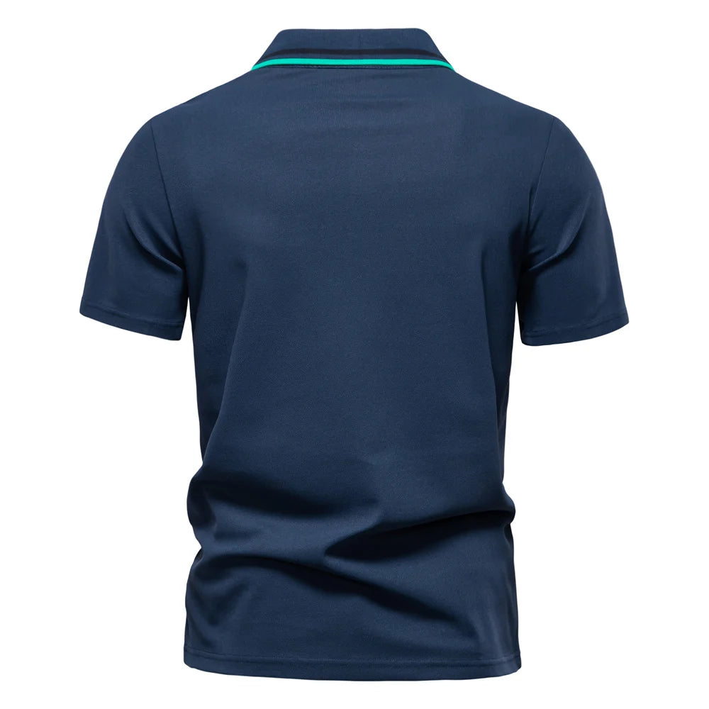 2025 Men's Polos Solid Color Classic Polo Shirt Men Short Sleeve Top Quality Casual Business Social Polo Men With Pocket