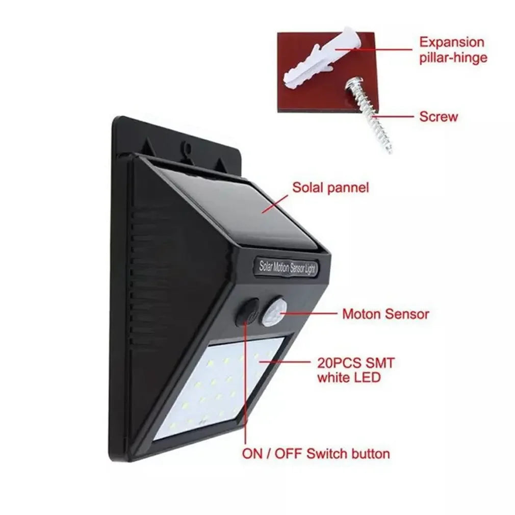 LED Solar Light 25/30 LEDs Wireless Motion Sensor Light Waterproof Solar Outdoor Lights Garden Decoration Spotlights Wall Lamp