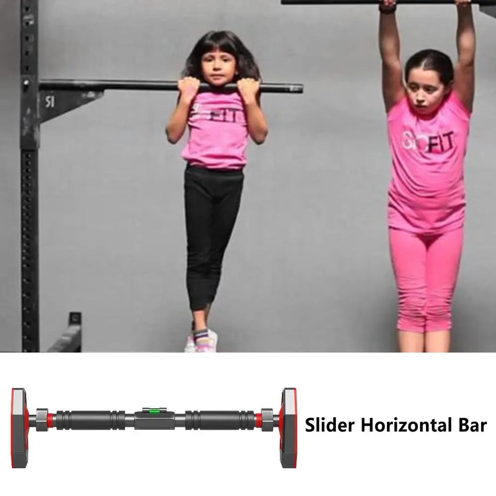 Training Horizontal Bar Non-Slip Telescopic Chin Up Bar Fitness Training Bar Anti-Reversing Sit Up Bar Exercise Equipment