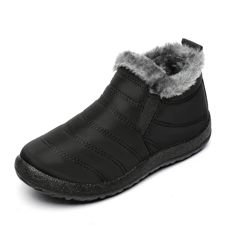 Men's Winter Waterproof Warm Fur Shoes Comfortable Sneakers Male Slip-On Shoes