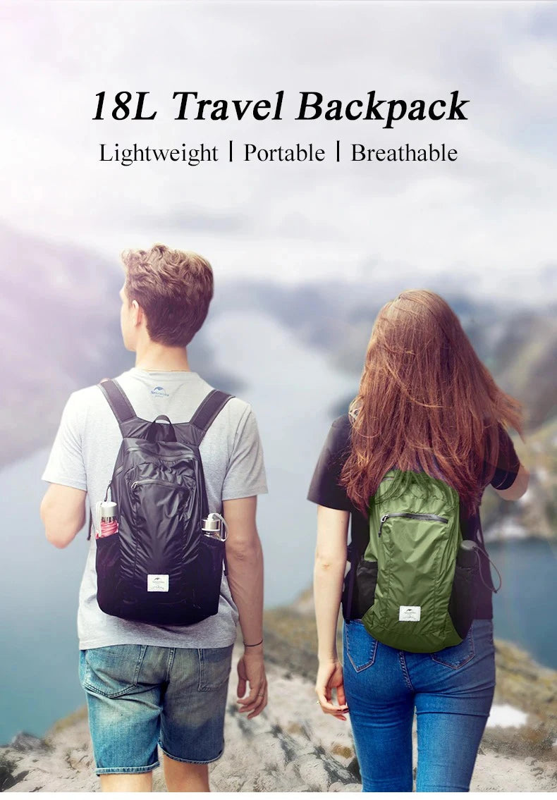 Camping Backpack 18L Capacity Portable Foldable Waterproof Shoulder Bag Men Women Outdoor Travel Hiking Backpack