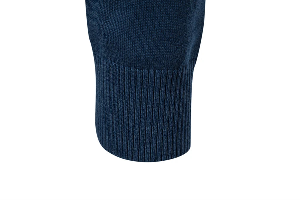 Men's Crew Neck Cotton Pullover Sweater Casual Business Geometric Knitted Male Sweaters