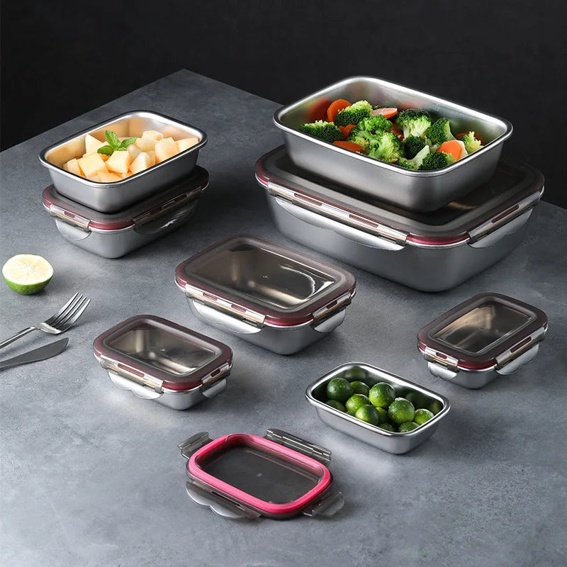 304 roestvrij staal voedsel lunch bento box verzegeld lekvrij reis opbergdoos huishoudelijke augurk dozen koelkast voedsel container