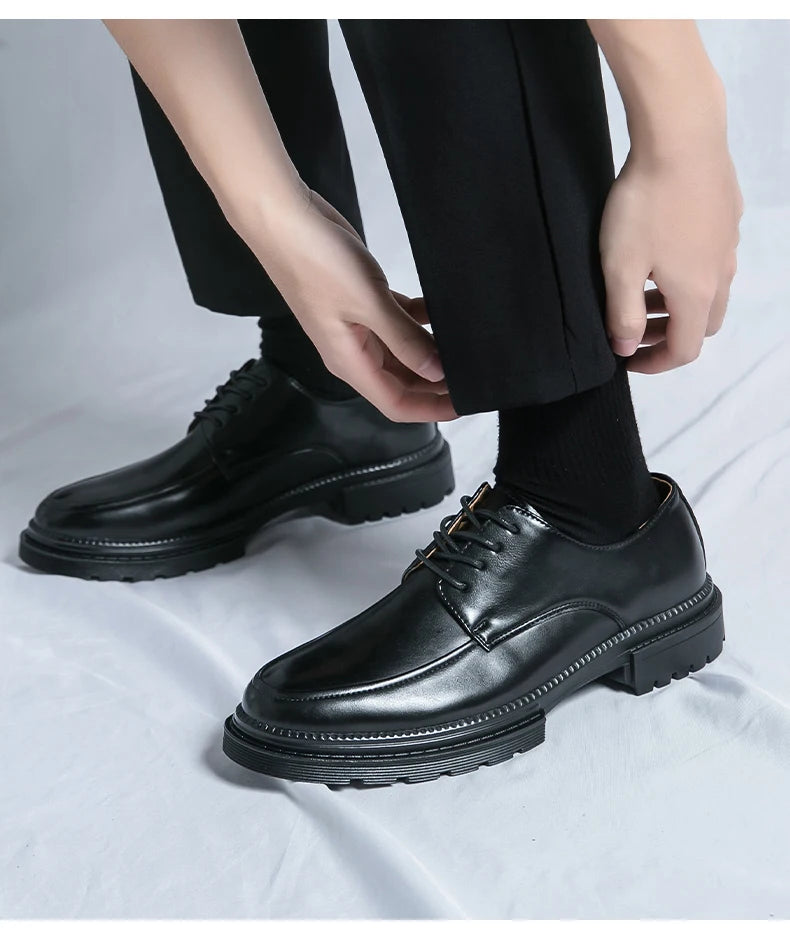 Volledig witte zakelijke formele schoenen voor heren, lente/herfst, comfortabele wandelschoenen voor heren, autoschoenen