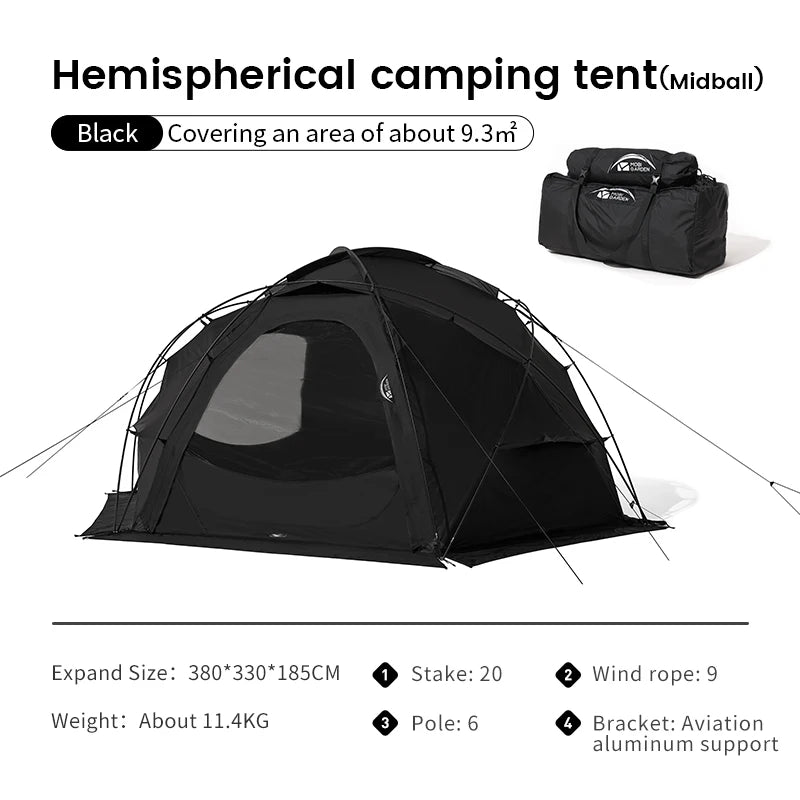 Camping Tent Commander Dome Tent Shelter Waterproof Windproof Ultra-light 70D Nylon 160/185/245CM