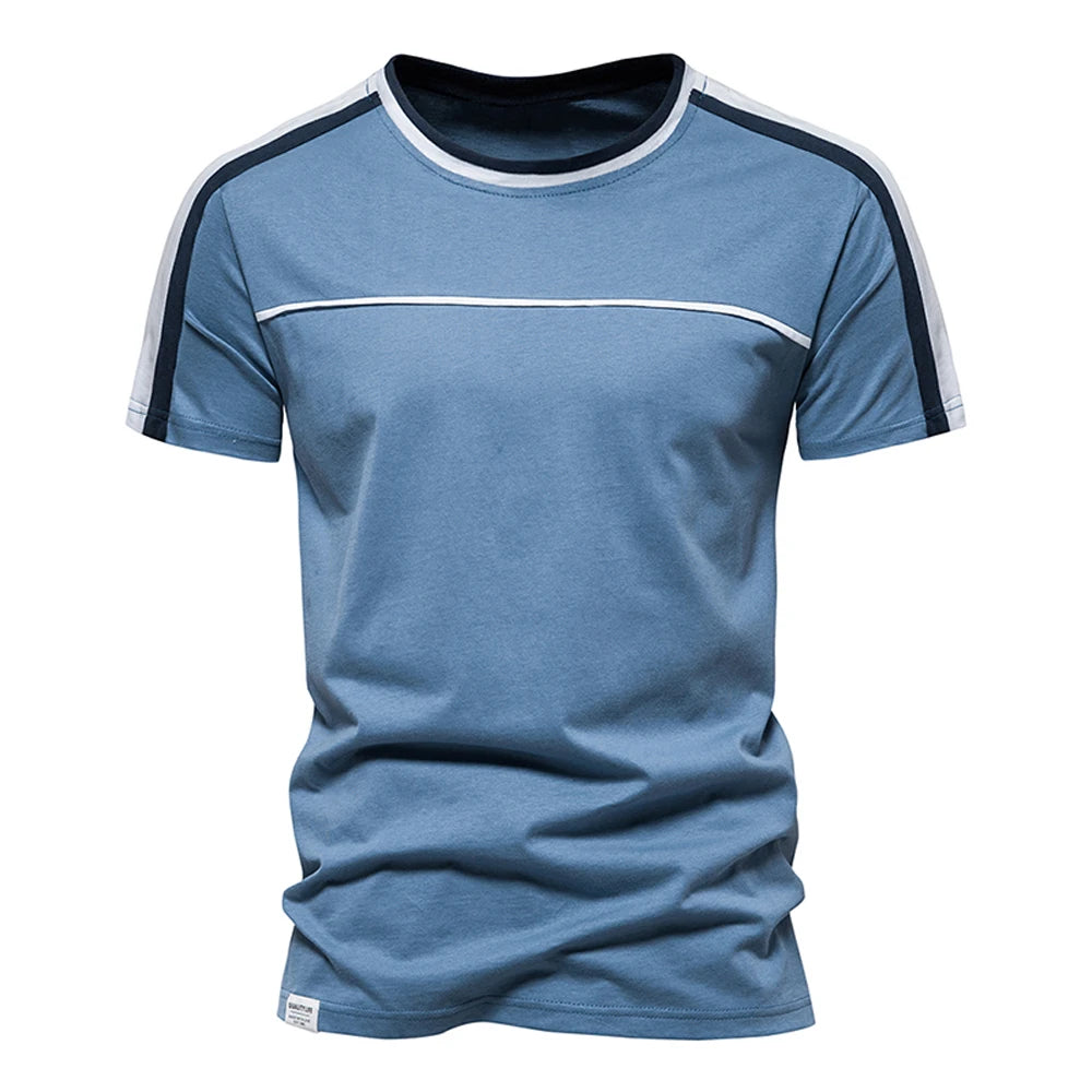 Fashion Designer Cotton T Shirt Men Short Sleeve Casual Sport Summer Tops Tee Shirts Brand Quality Men Clothing