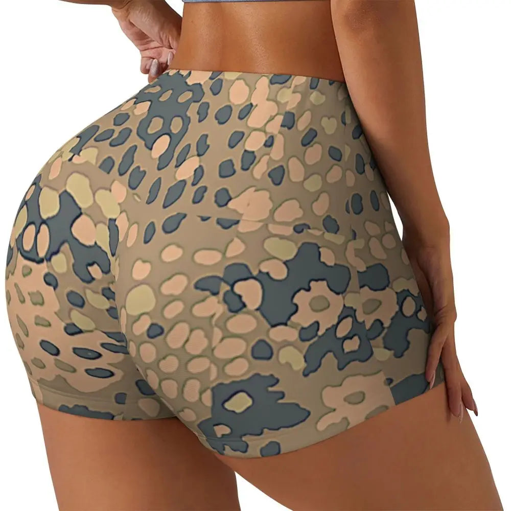 Custom Marpat Camo Workout Volleyball Biker Shorts for Women Woodland Camouflage Gym Yoga Shorts