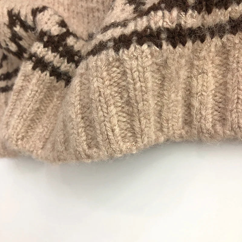 New Autumn Kids Sweater Girls Boys Thicken Stripe Knitted Sweater Children Tops 1-6 Unisex