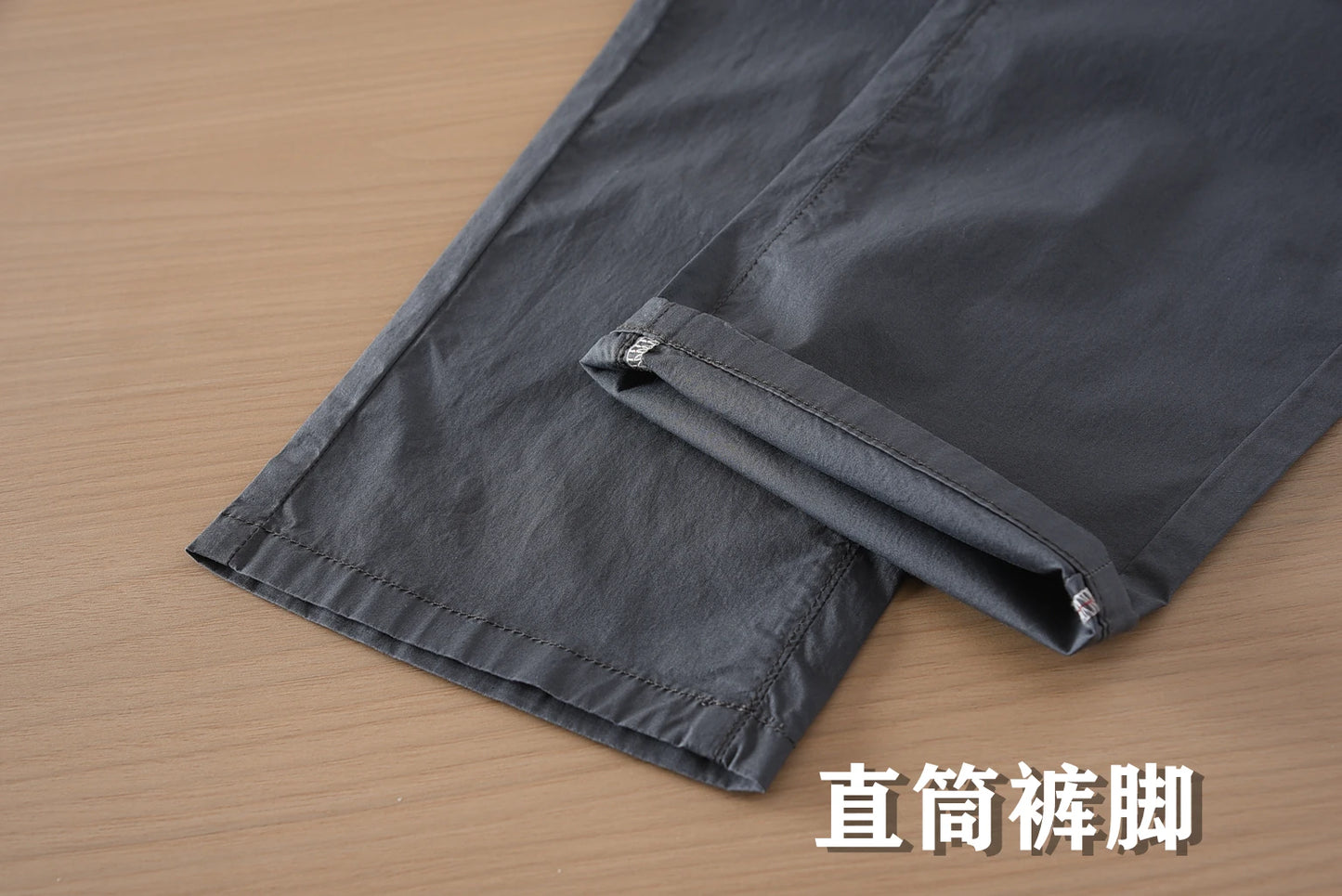 2025 Summer New American Retro Thin Quick-drying Elastic Commute Pants Men's Simple 97% Cotton Washed Casual Straight Trousers