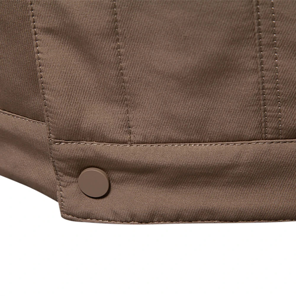 Men's Winter Warm Thick Sherpa Fleece Jacket Patchwork Fur Collar Fashion Casual Work Jackets for Men