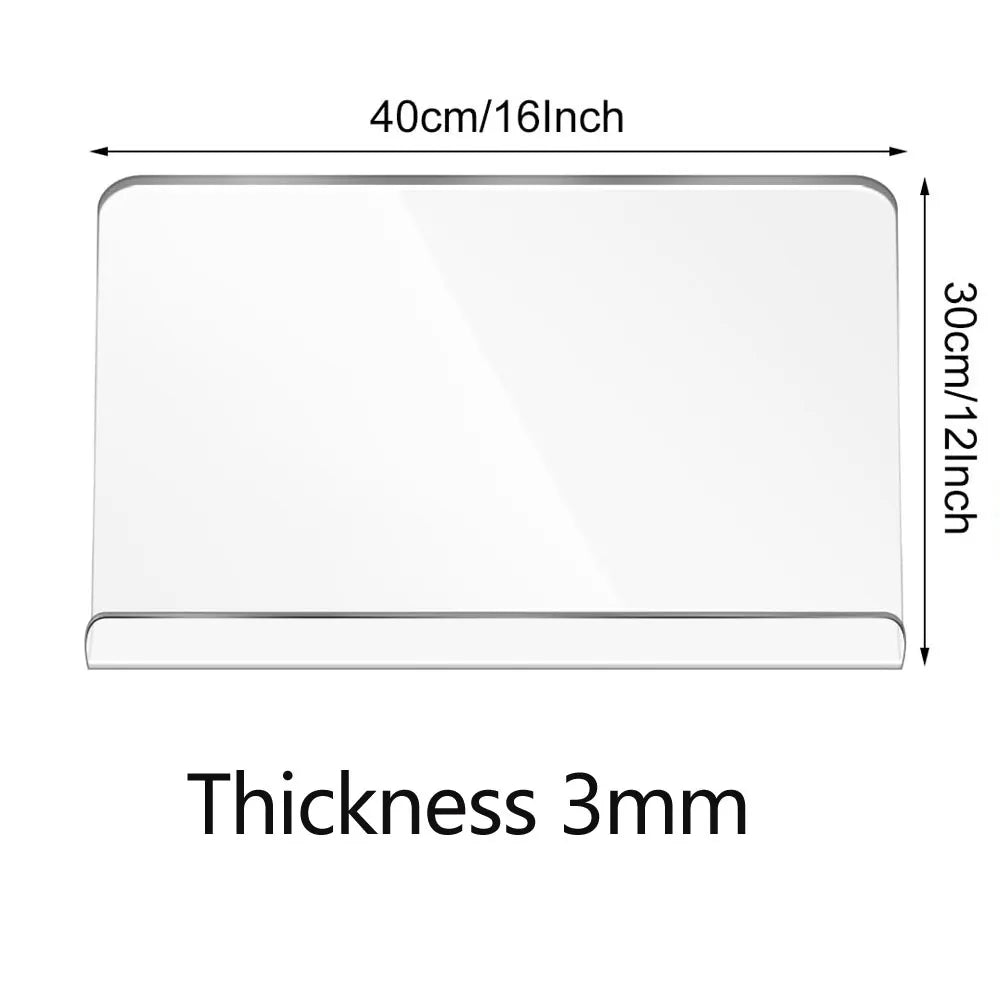 Acrylic Cutting Board With Counter Lip Clear Chopping Block For Kitchen Counter Non Slip Countertop Protector Home Essentials