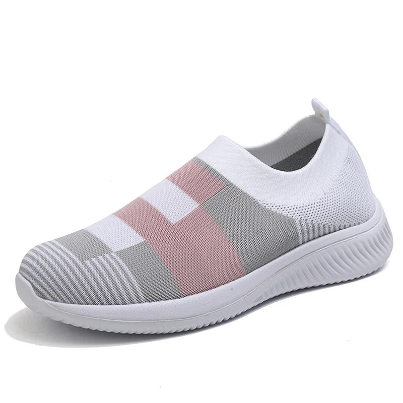 Fashion Women Sneakers Flat Shoes Woman Vulcanized Sneaker Women Slip On Sock Shoes Plus Size Women's Sneaker Zapatos De Mujer