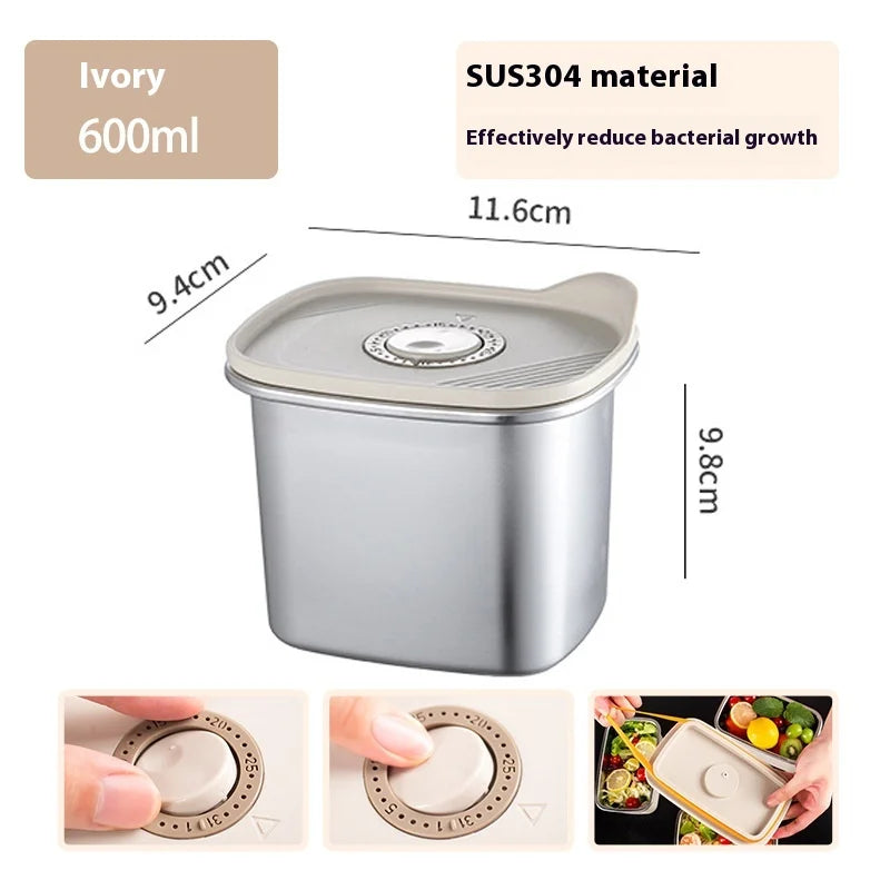 304 SS luchtdichte lekvrije containers, BPA-vrij - koelkast/vriezer/magnetronbestendig, stapelbaar - Home/Keuken Lunchbox Fruit/Maaltijden
