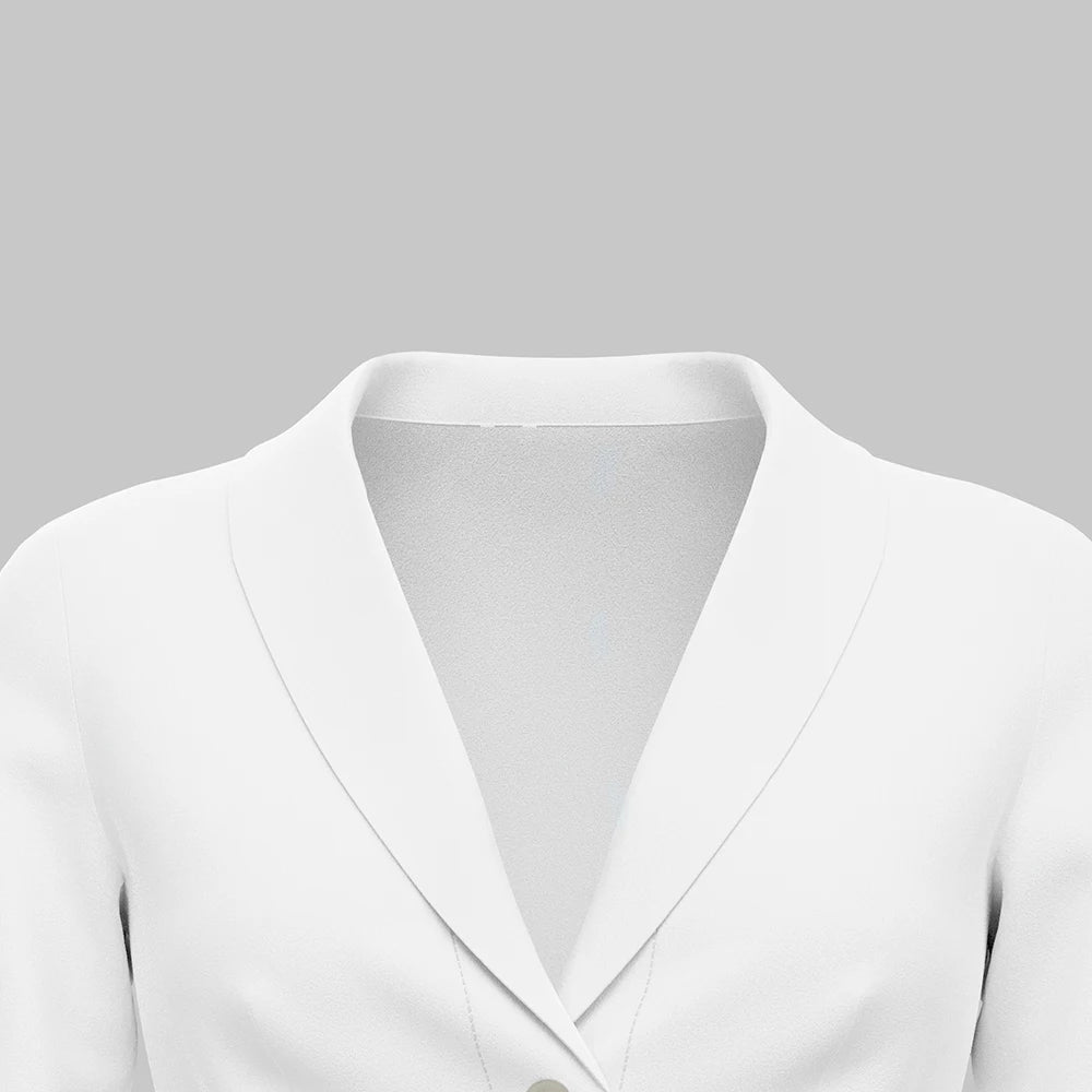 Women's Blouses All Season Decent Basics Single Breasted Button Long Sleeve Lapel Office Lady Blouses