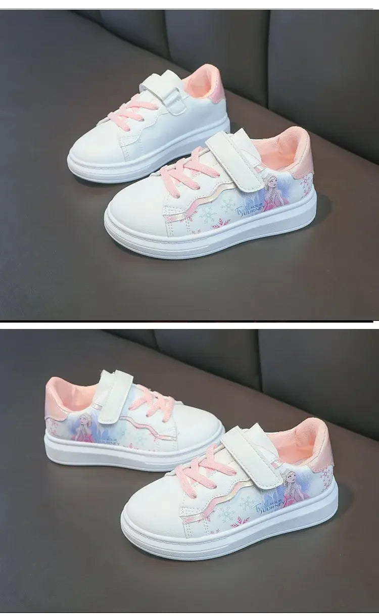 Disney Kids Girls Shoes fashion Children Sneakers Girls Elsa Frozen Princess Casual Sport Shoes Student Shoes Teen Shoes