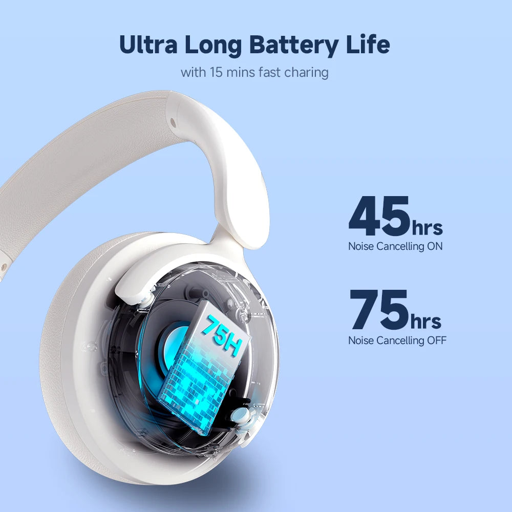 Edifier H9 Active Noise Cancelling Wireless Headphones Bluetooth 5.4 Headset Hi-Res Audio 75H Battery Life Foldable Design