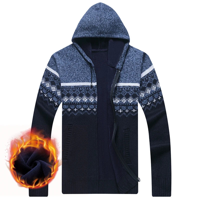 Men's High Quality Hooded Casual Cardigan, Patchwork Jacket, Male Outerwear, and Windbreaker Coats