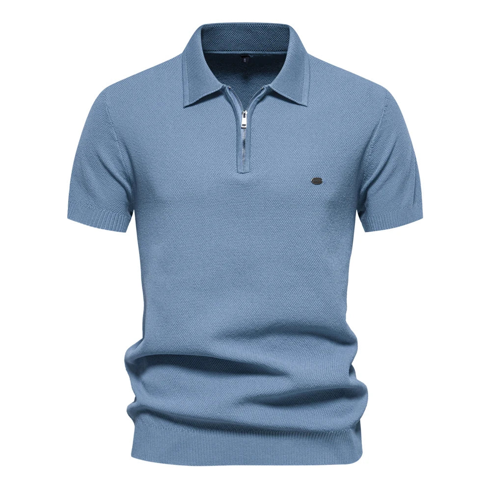 2024 Nieuw zomer geribbeld poloshirt voor heren, ademend en koel, merkkwaliteit heren poloshirts met textuur