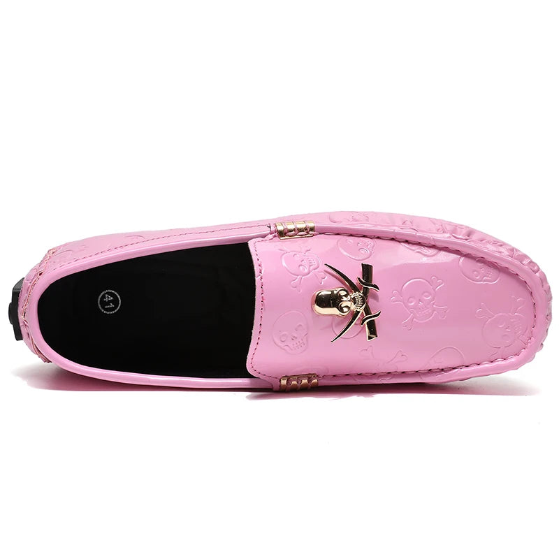 Stylish Mens Big Size 38-48 Dress Formal Wedding Shoes Pink Male Popular Groom Walking Loafers Designer Gentleman Casual Shoes