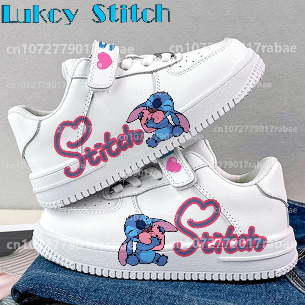 Lilo Stitch Sneakers Boys Girls Light Sports Student Shoes Hook Anti-Slip Outdoor For Kids Basket Shoes Children's Gift