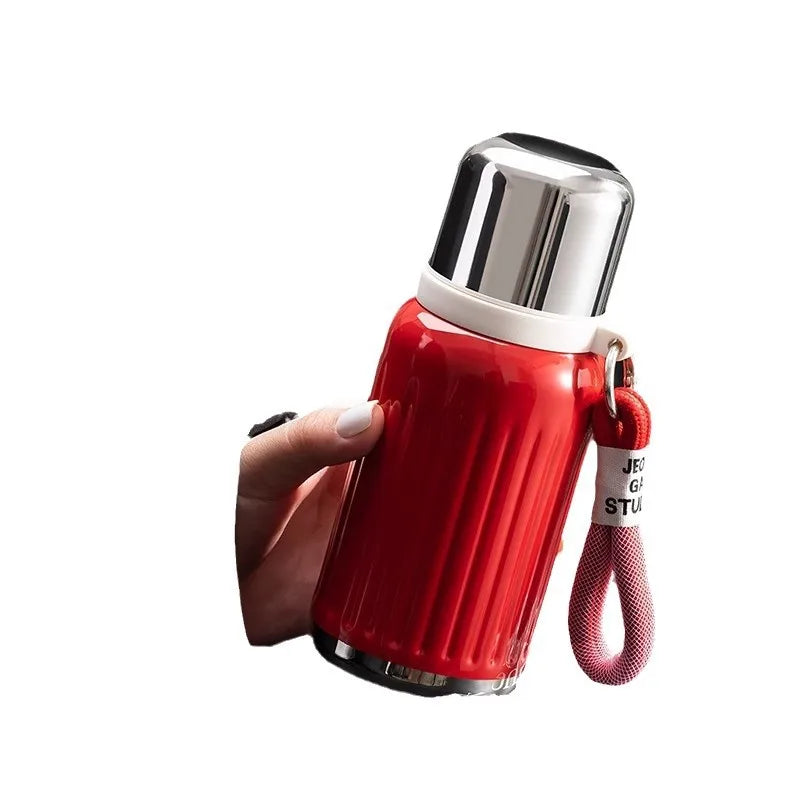 Vakuumisolierte Thermosflasche aus Edelstahl 316 – 24/12 Stunden Heiß-/Kältespeicherung, auslaufsicher, minimalistisches Design, Reisebecher für Büro und Auto