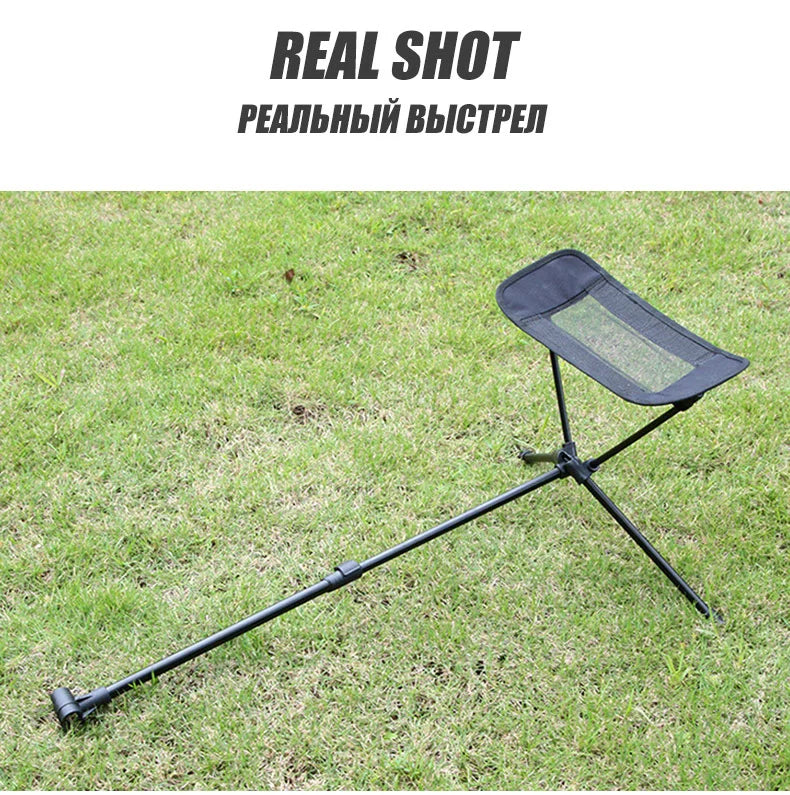 Universal Camping Chair Foot Rest Folding Attachable Footrest Lightweight Footstool for Outdoor Fishing Beach Hiking