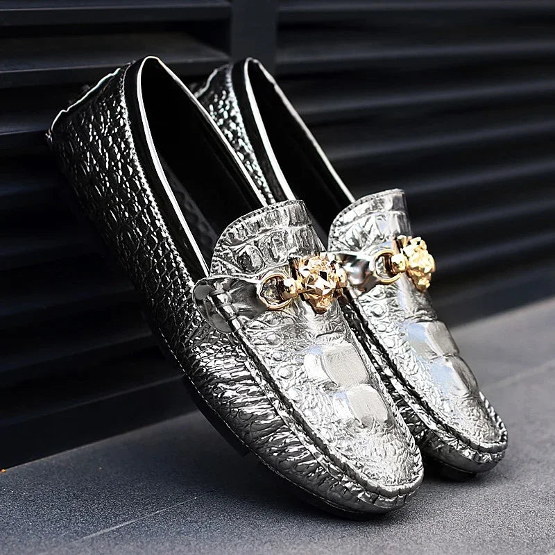 2024 Nieuwe stijlvolle herenschoenen in grote maten 39-48, casual mocassins, wit, zilver, herenschoenen, formeel, zakelijk, kantoor, feestmocassin, loafers