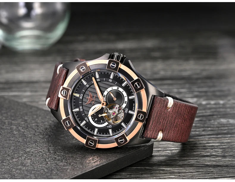 Yelang V1024 Men Brand Watches 44mm Japan Miyota 82S7 Automatic movement Luminous Men 100m Water-Resistant Watch Military Style