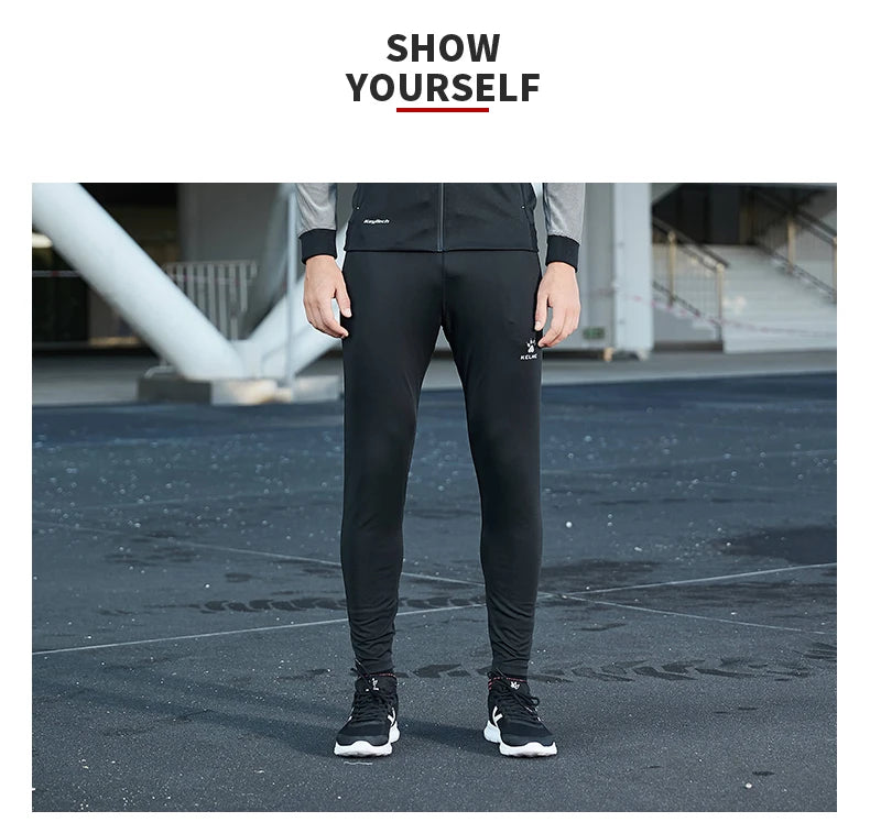 Football Training Leggings Men's High Elastic Slim Tights Thin Outdoor Fitness Running Pants