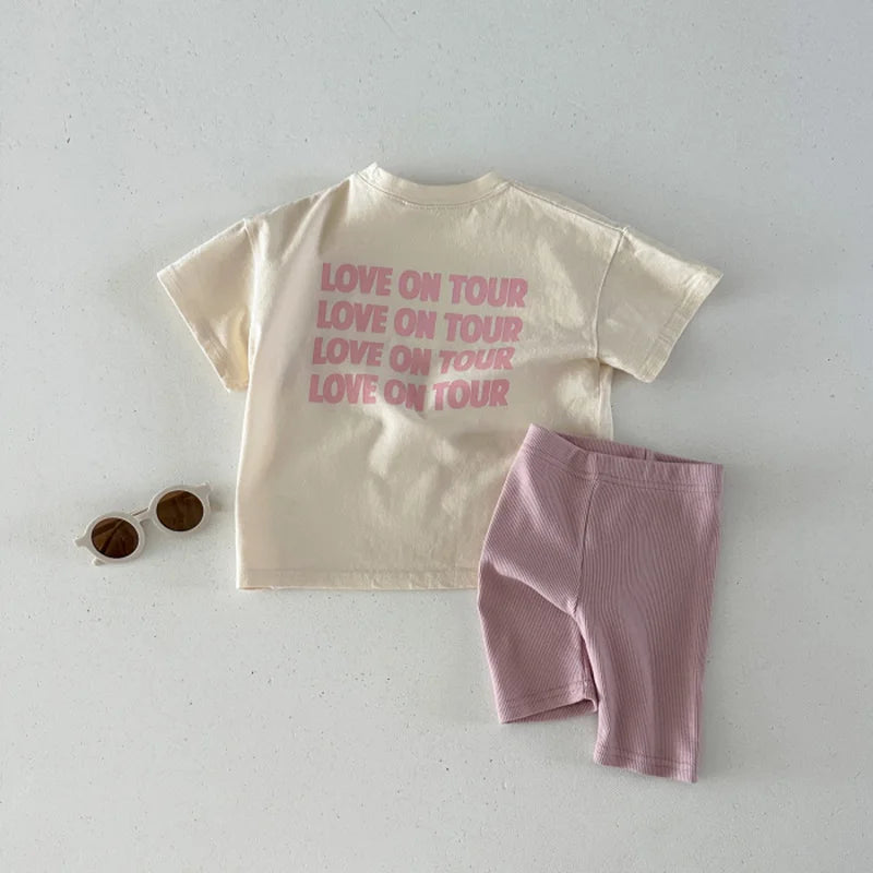 2025 Zomer Nieuwe Kinderen Katoenen Gestreepte Legging Baby Jongen Meisje Effen Elastische Shorts Peuter Veelzijdige Middelste Broek Kinderen Legging Unisex