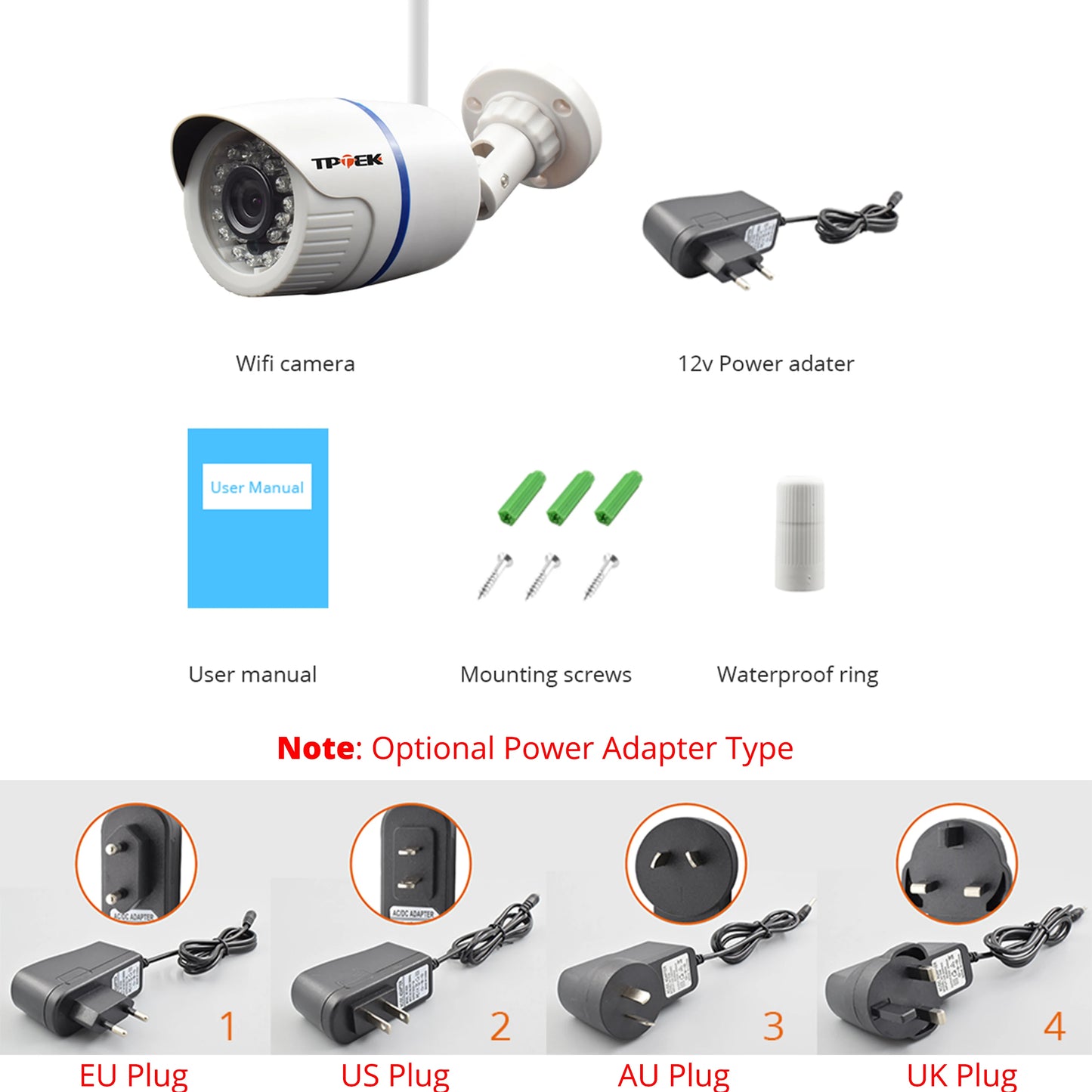 4MP 1080P IP-camera Buiten WiFi Beveiligingscamera voor Thuis Draadloze Bewaking Wi-Fi Bullet Waterdichte IP Video HD Camera CamHi Cam