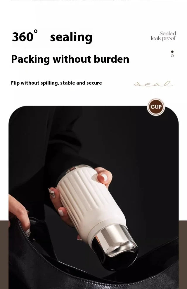 Vakuumisolierte Thermosflasche aus Edelstahl 316 – 24/12 Stunden Heiß-/Kältespeicherung, auslaufsicher, minimalistisches Design, Reisebecher für Büro und Auto
