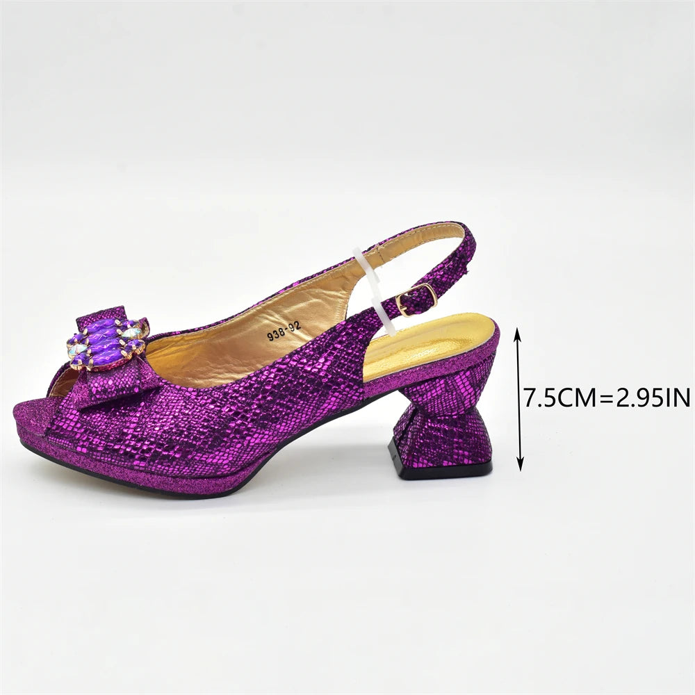 Fashion Italian Shoes with Matching Bags for Nigeria Women Ladies Shoe and Bag Set Latest Designers Luxury Woman Pumps