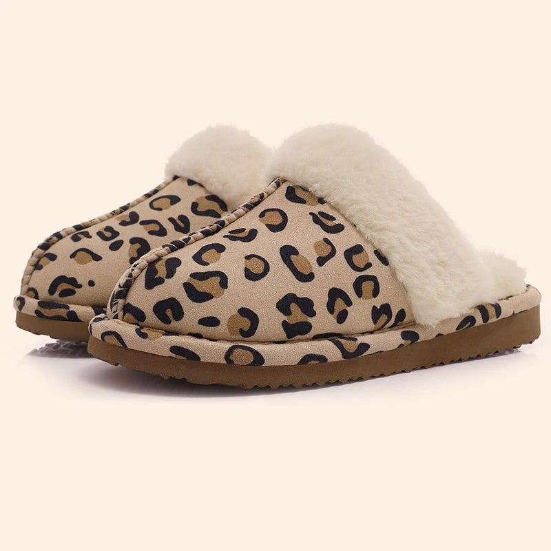 Women's Winter Warm Fuzzy Platform Shoes With Fluffy Memory Foam Suitable For Indoor Use Cosy Ladies' Fur Slides Plush Cotton Slippers