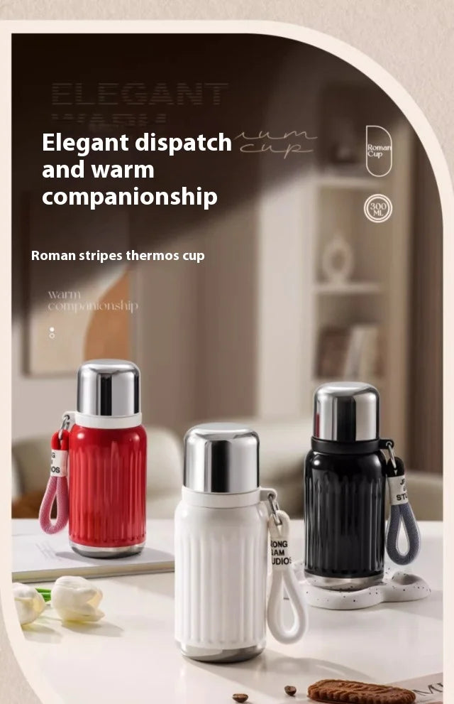 Vakuumisolierte Thermosflasche aus Edelstahl 316 – 24/12 Stunden Heiß-/Kältespeicherung, auslaufsicher, minimalistisches Design, Reisebecher für Büro und Auto