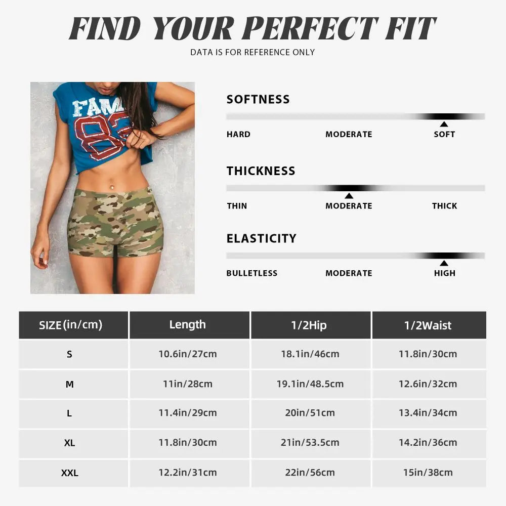 Custom Marpat Camo Workout Volleyball Biker Shorts for Women Woodland Camouflage Gym Yoga Shorts