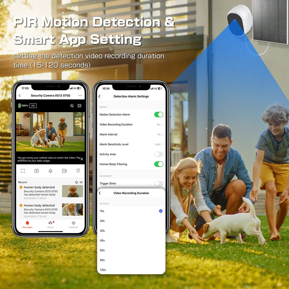 4MP Tuya Smart Wireless WiFi +BLE Buiten Batterij Zonne-energie Spotlight Menselijke Detectie Surveillance CCTV IP Netwerkcamera 2K