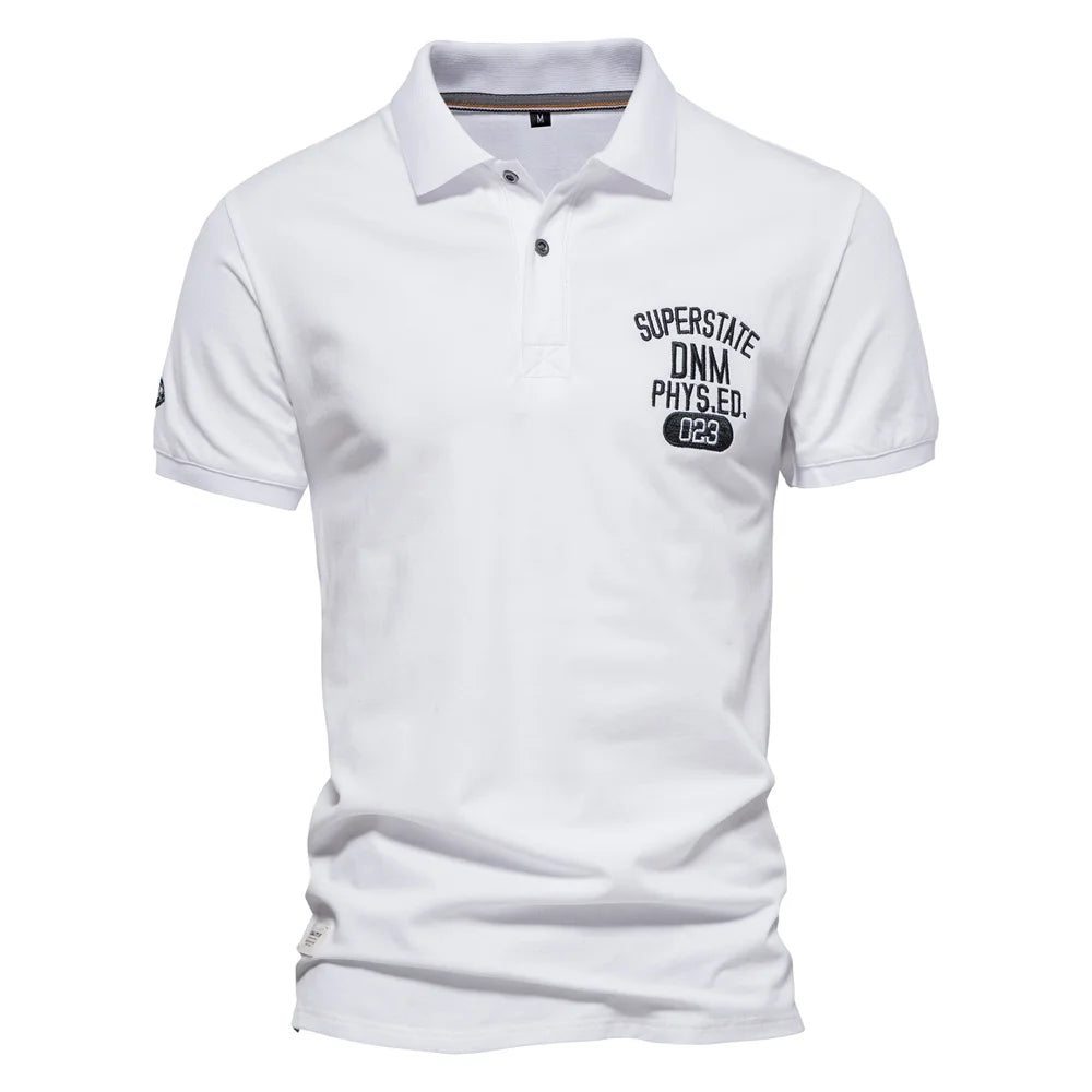 Men's Polo Shirts Cotton Short Sleeve Striped Contrast Colour Polo Shirts for Men Brand High Quality Social Polos Male