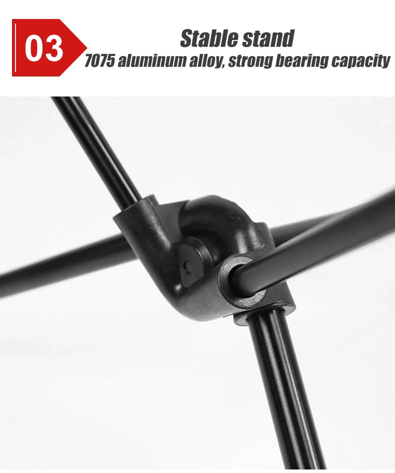 Universal Camping Chair Foot Rest Folding Attachable Footrest Lightweight Footstool for Outdoor Fishing Beach Hiking